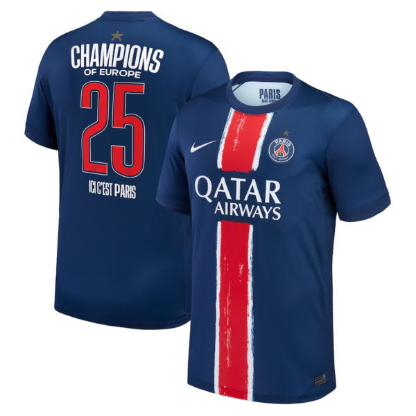 Special Edition PSG Nike Home Stadium Shirt 2024-25 - Kids - Champions of Europe 2025